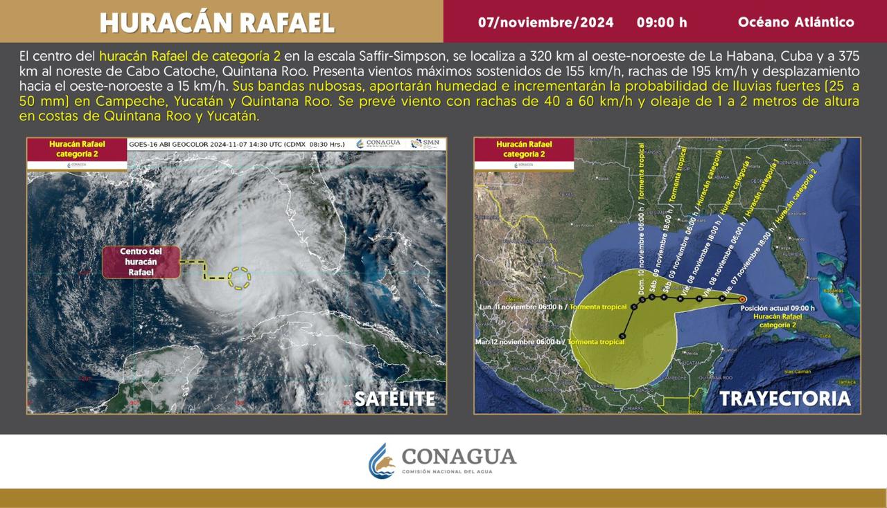 AUTORIDADES DE LOS TRES ÓRDENES DE GOBIERNO MANTIENEN ACTIVOS PROTOCOLOS DE MONITOREO Y DE PREVENCIÓN ANTE LOS POSIBLES EFECTOS DEL HURACÁN RAFAEL.