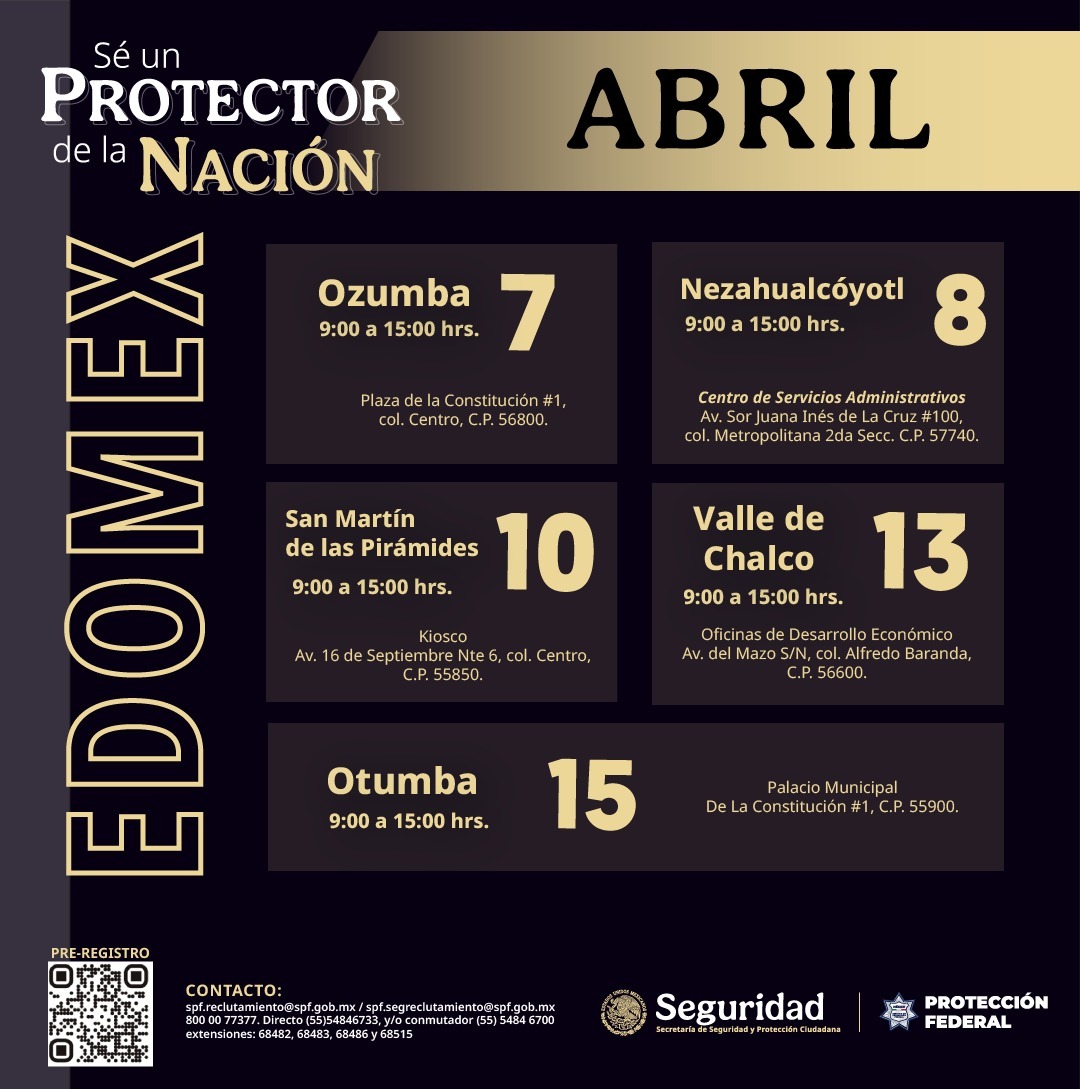 LA SSPC CONVOCA A HOMBRES Y MUJERES A INTEGRARSE AL SERVICIO DE PROTECCIÓN FEDERAL.