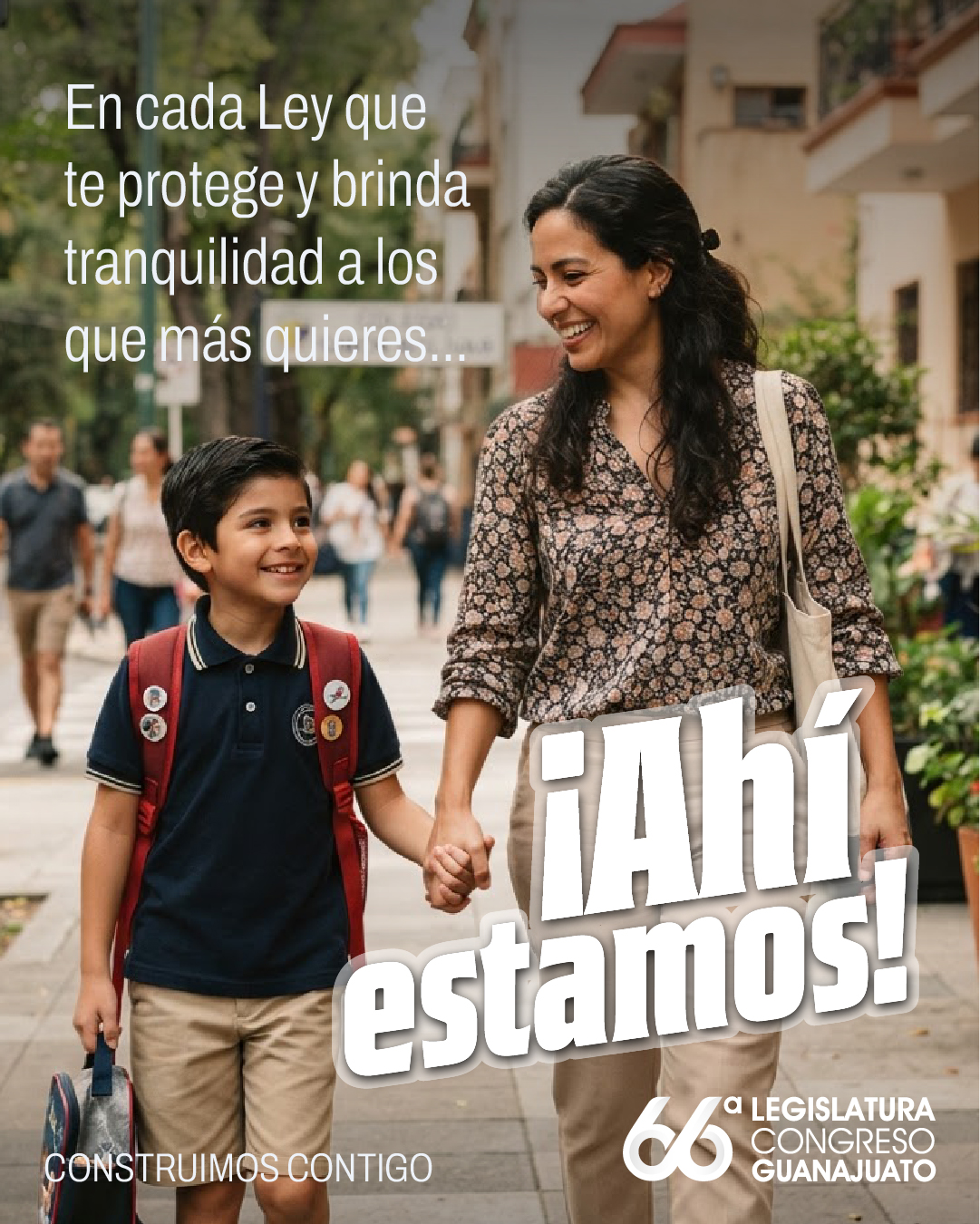 En cada Ley que protege y brinda tranquilidad a los que mas quieres. !Ahi Estamos¡ “La66”.